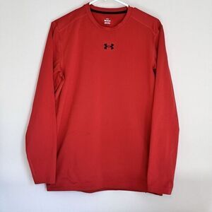 Mens Under Armour Coldgear Fitted Long Sleeve Shirt Orange 1310989 839 Medium‎